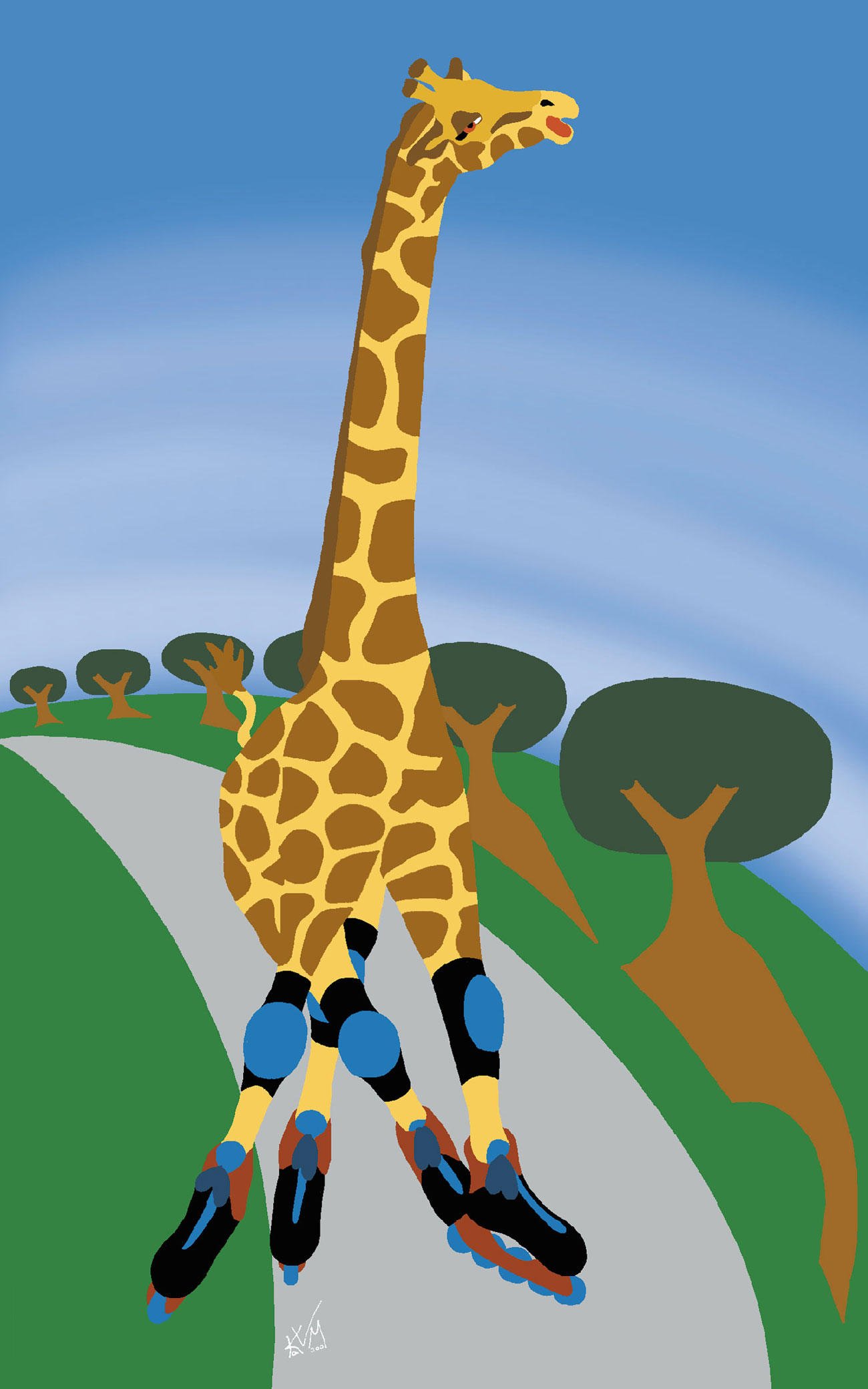 Giraffe Camelopardalis Roller Blaedus (023)